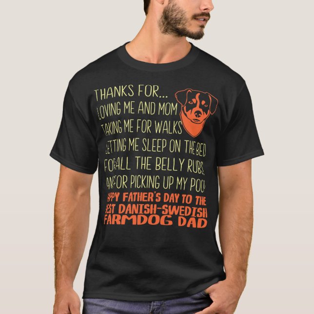 Den dansksötaste bondhunden Fars dag Gift T Shirt (Framsida)