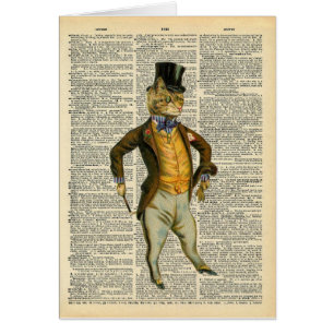 Den dapper katten hälsningskort