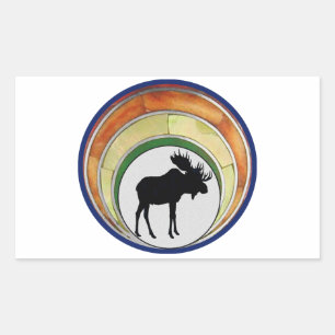 Den där älgen krona rektangulärt klistermärke