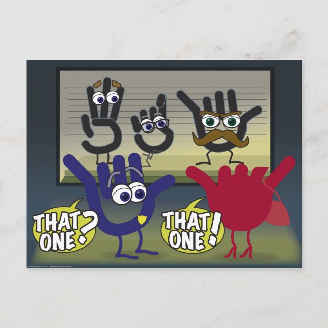 Den där! ASL-vykort Vykort (Framsida)