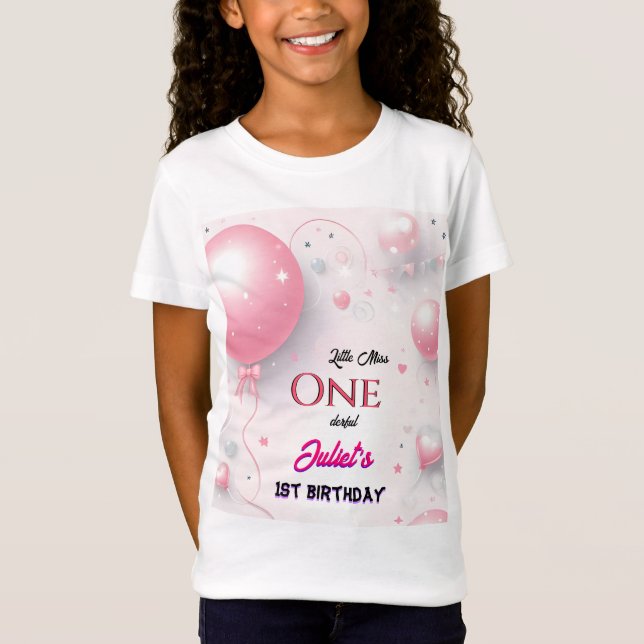 Den där Cute Queen Little Miss Onederful 1:a födel T Shirt (Framsida)