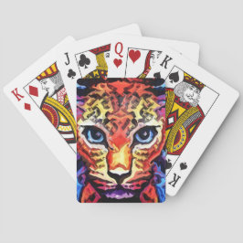 Den där färgrika leopardstilen casinokort