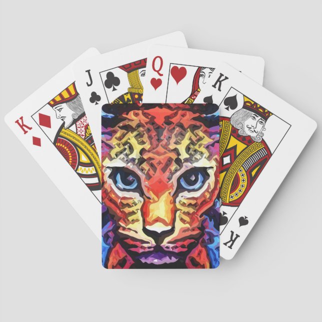 Den där färgrika leopardstilen  casinokort (Baksidan)