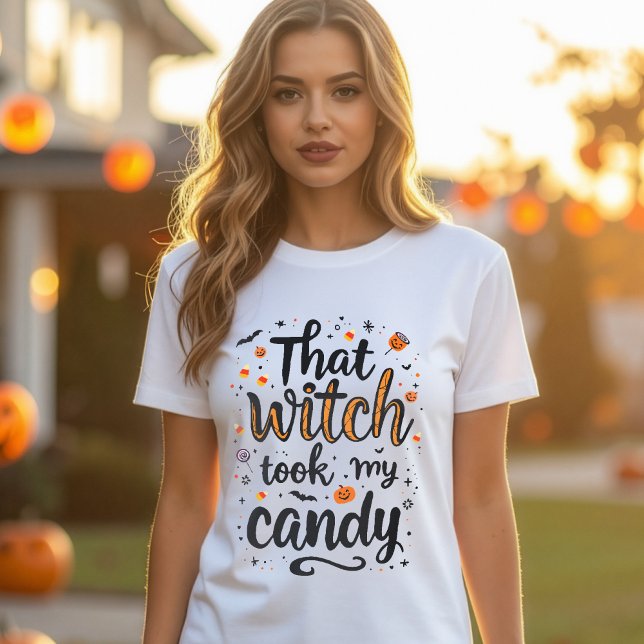Den där häxan tog min godis-typografi t shirt (Skapare uppladdad)