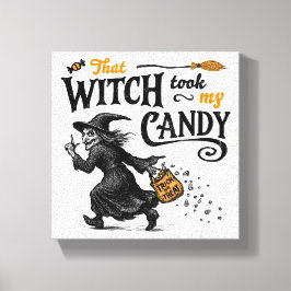 Den där häxan tog mitt godis canvastryck