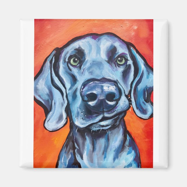 Den där läppen! Weimaraner Magnet (Framsidan)