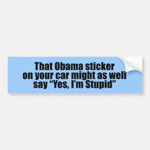 Den där Obama-dekalen kunde lika gärna ha sagt Ja Bildekal