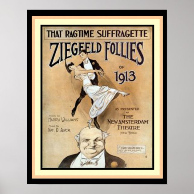 Den där Ragtime Suffragette-Ziegfeld Follies Poste Poster (Framsidan)
