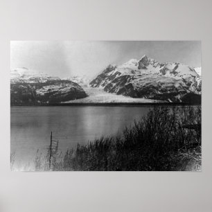 Den Davidson glaciären i Alaska fotograferar Poster