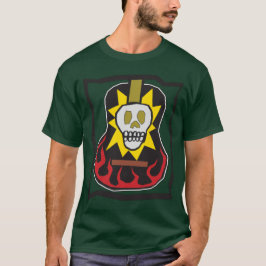 Den day of the deadskalleFlam gitarren beklär och T-shirt