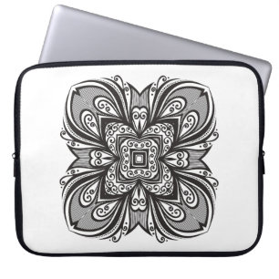 Den Deco svarten kvadrerar inspirerat Laptop Sleeve