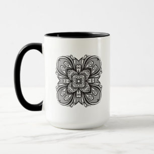 Den Deco svarten kvadrerar inspirerat Mugg