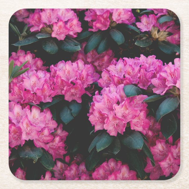 Den dekorativa abstrakten blommigt Mönster-Mode Underlägg Papper Kvadrat (Framsidan)