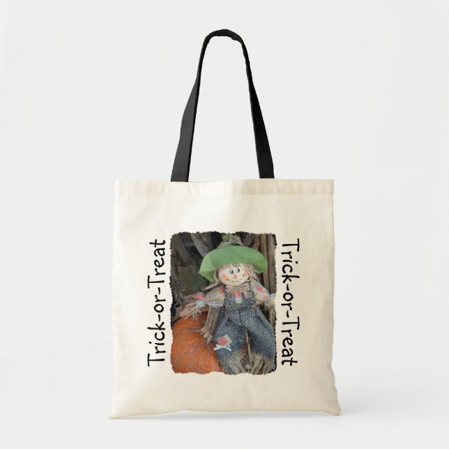 Den dekorativa fågelskrämmabus eller godis hänger tygkasse (Framsidan)