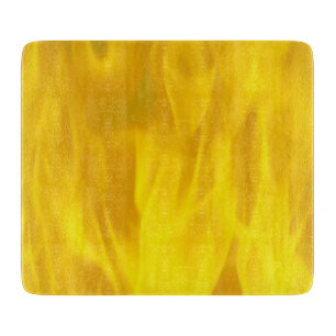 Den dekorativa Glass skärbrädan 6" x7" flammar