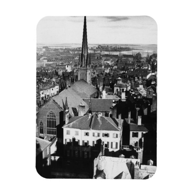 Den dekorerade kryddan av en kyrka i Boston Magnet (Vertikal)