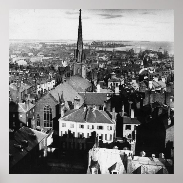 Den dekorerade kryddan av en kyrka i Boston Poster (Framsidan)