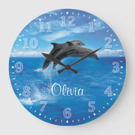 Den delfinPersonalizable väggen tar tid på Stor Klocka