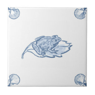 Den Delft grodan belägger med tegel med snäckan Kakelplatta