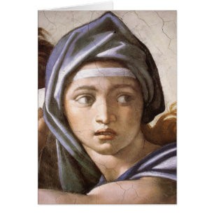 Den Delphic sibylen (1509) vid Michelangelo Hälsningskort