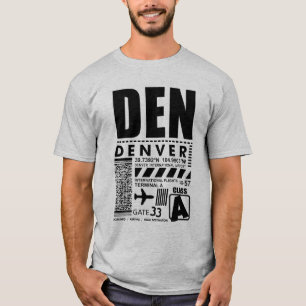 DEN Denver Internationell flygplats T Shirt