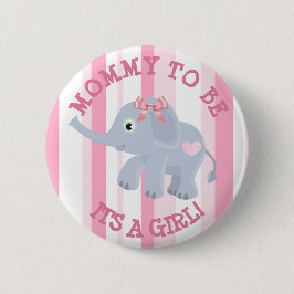 Den dess rosa elefanten en flickababy shower knapp