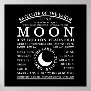Den detaljerade astronomisymbolen Måne Poster