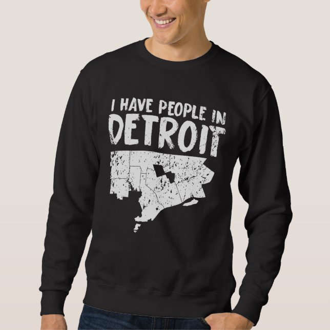 Den Detroit gåvan roliga Michigan är hem- Lång Ärmad Tröja (Framsida)