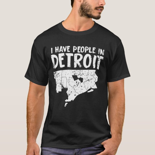 Den Detroit gåvan roliga Michigan är hem- T Shirt (Framsida)
