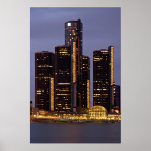 Den Detroit renaissancen centrerar på skymningen Poster