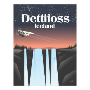 Den Dettifoss islandet reser affischen Fototryck