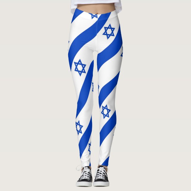 den diagonala blåttstjärnan av david görade randig leggings (Framsida)