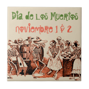 Den Diameter de Los Muertos day of the dead Kakelplatta