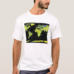 Den Digital höjden modellerar av kontinentarna p T Shirt