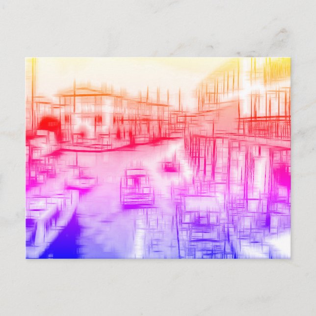 Den digitala effekten av stil "intryck" helg vykort (Framsida)