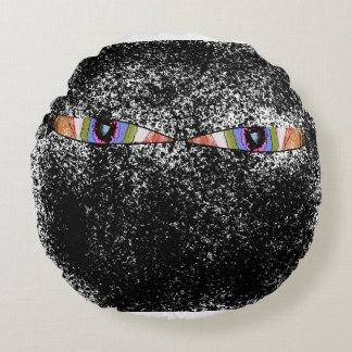 Den digitala ninjapilen rund kudde