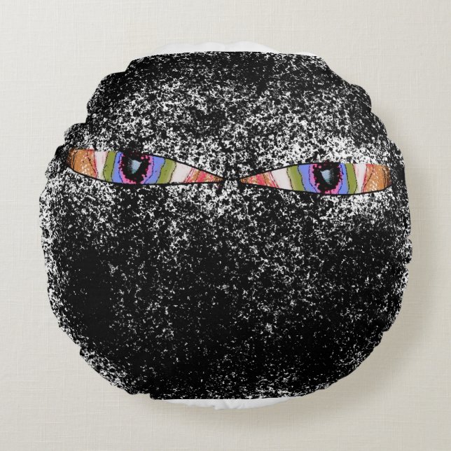 Den digitala ninjapilen rund kudde (Framsidan)