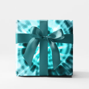 Den digitala plattan för Aqua Blue Teal and White Presentpapper