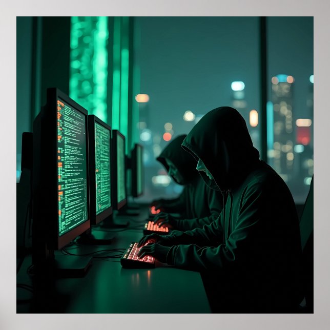 Den digitala undervärldens AI:s skuggor Poster (Framsidan)