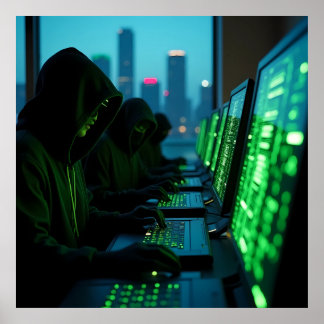 Den digitala undervärldens AI:s skuggor Poster