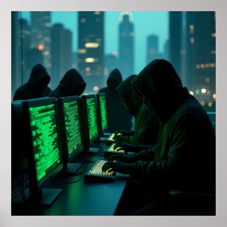 Den digitala undervärldens AI:s skuggor Poster