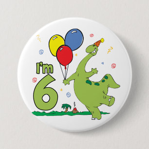 Den Dino 6efödelsedagen knäppas Knapp