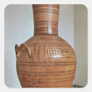 Den Dipylon amphoraen Fyrkantigt Klistermärke
