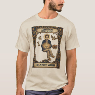 Den Distansarbetande Tarotkort T-Shirt Roligt Ar