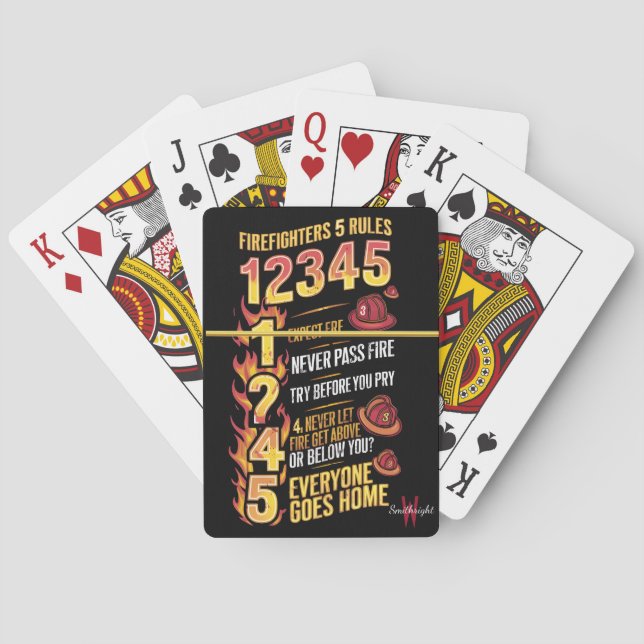 Den djärva brandbekämpningskoden casinokort (Baksidan)