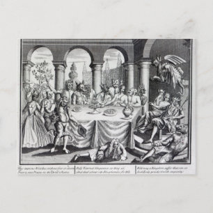 Den djävulska maskeraden vykort