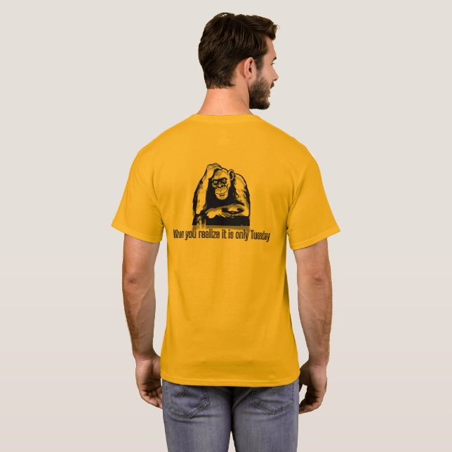 Den djupa tänkarens dilemma t shirt (Hel baksida)