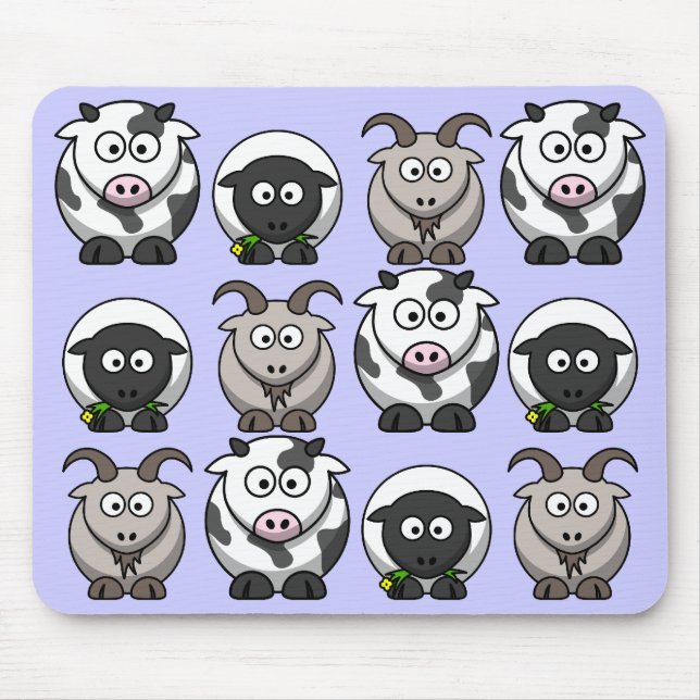 Den djura 02) musen för lantgården (vadderar musmatta (Framsidan)