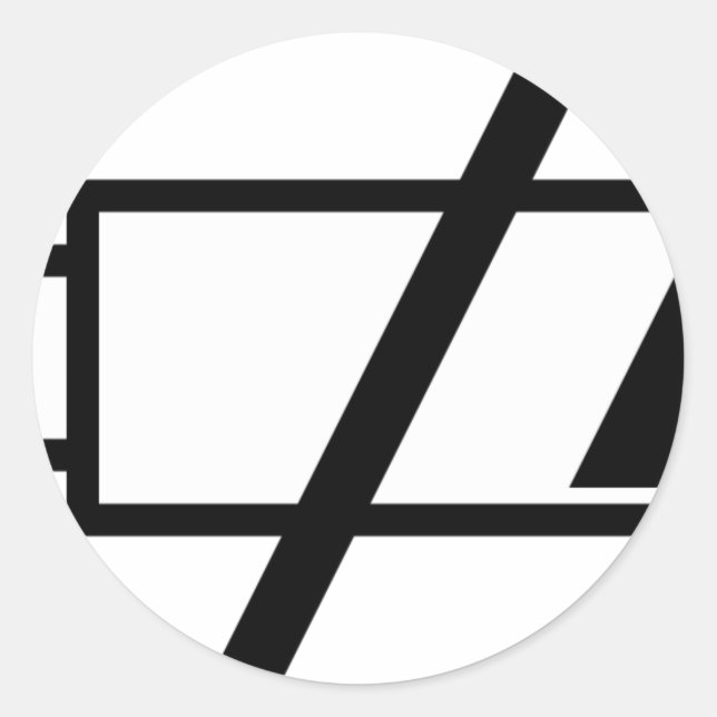 Den döda batterietiketten runt klistermärke (Framsida)