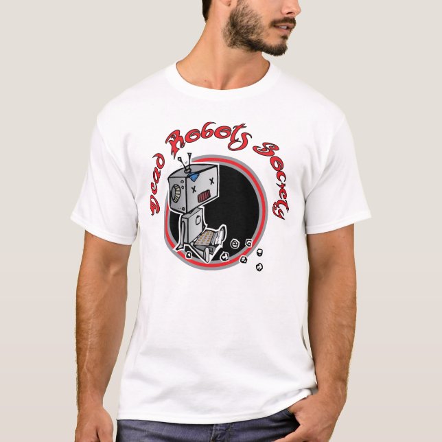 Den döda roboten cirklar utslagsplatsen t-shirt (Framsida)